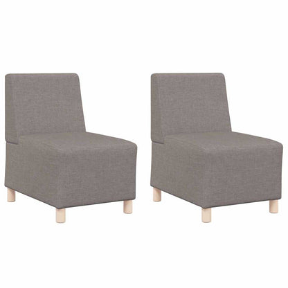 Modulares Armfreies Sofa 2 pcs Taupe 55 x 74 x 82 cm Stoff