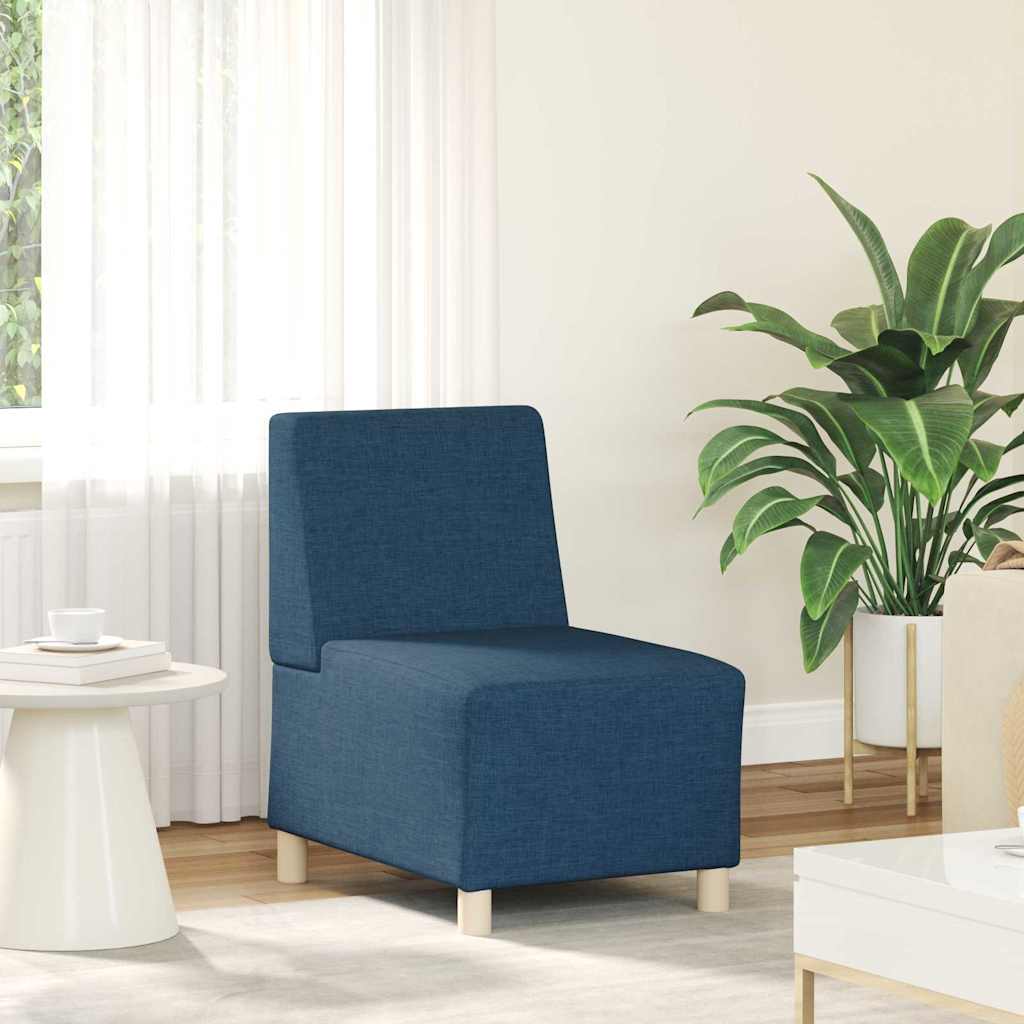 Modulares Armfreies Sofa 2 pcs Blau 55 x 74 x 82 cm Stoff