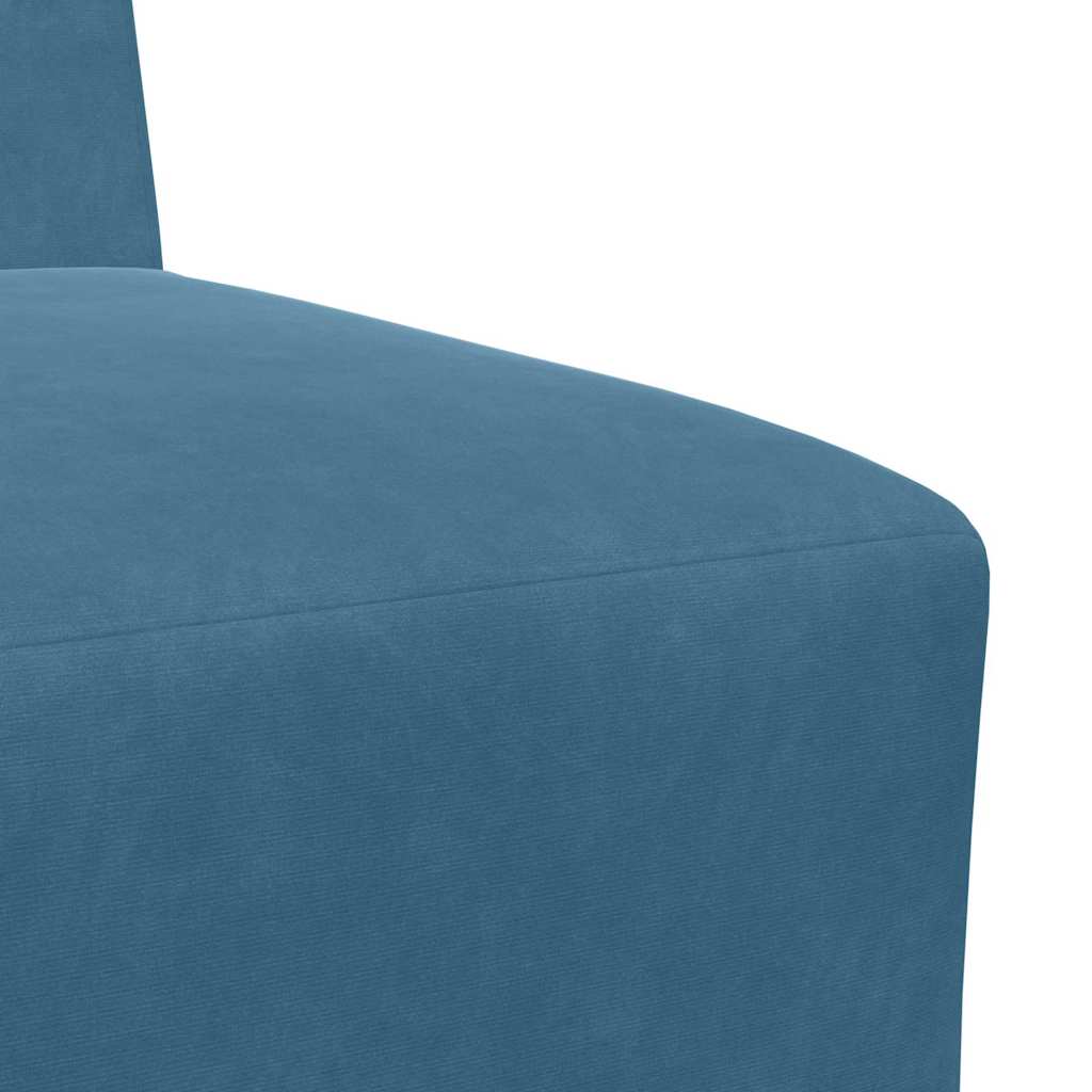 Modulares Armfreies Sofa 2 pcs Blau 55 x 74 x 82 cm Samt