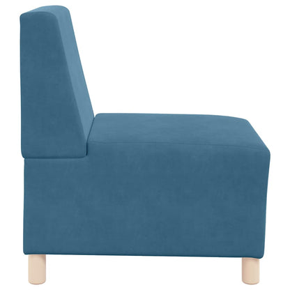 Modulares Armfreies Sofa 2 pcs Blau 55 x 74 x 82 cm Samt