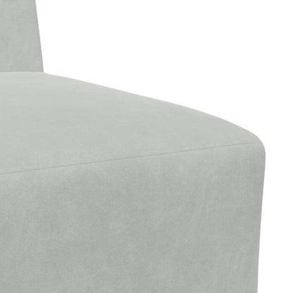 Modulares Armfreies Sofa 2 pcs Hellgrau 55 x 74 x 82 cm Samt