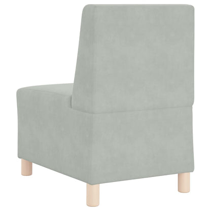 Modulares Armfreies Sofa 2 pcs Hellgrau 55 x 74 x 82 cm Samt
