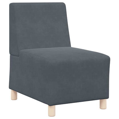 Modulares Armfreies Sofa 2 pcs Dunkelgrau 55 x 74 x 82 cm Samt