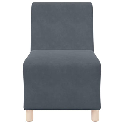 Modulares Armfreies Sofa 2 pcs Dunkelgrau 55 x 74 x 82 cm Samt