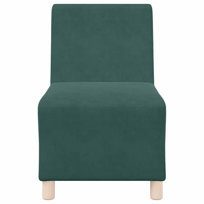 Modulares Armfreies Sofa 2 pcs Dunkelgrün 55 x 74 x 82 cm Samt
