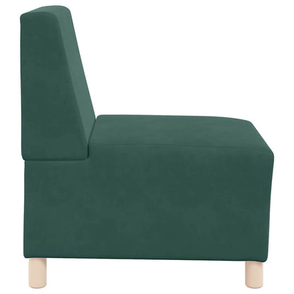 Modulares Armfreies Sofa 2 pcs Dunkelgrün 55 x 74 x 82 cm Samt