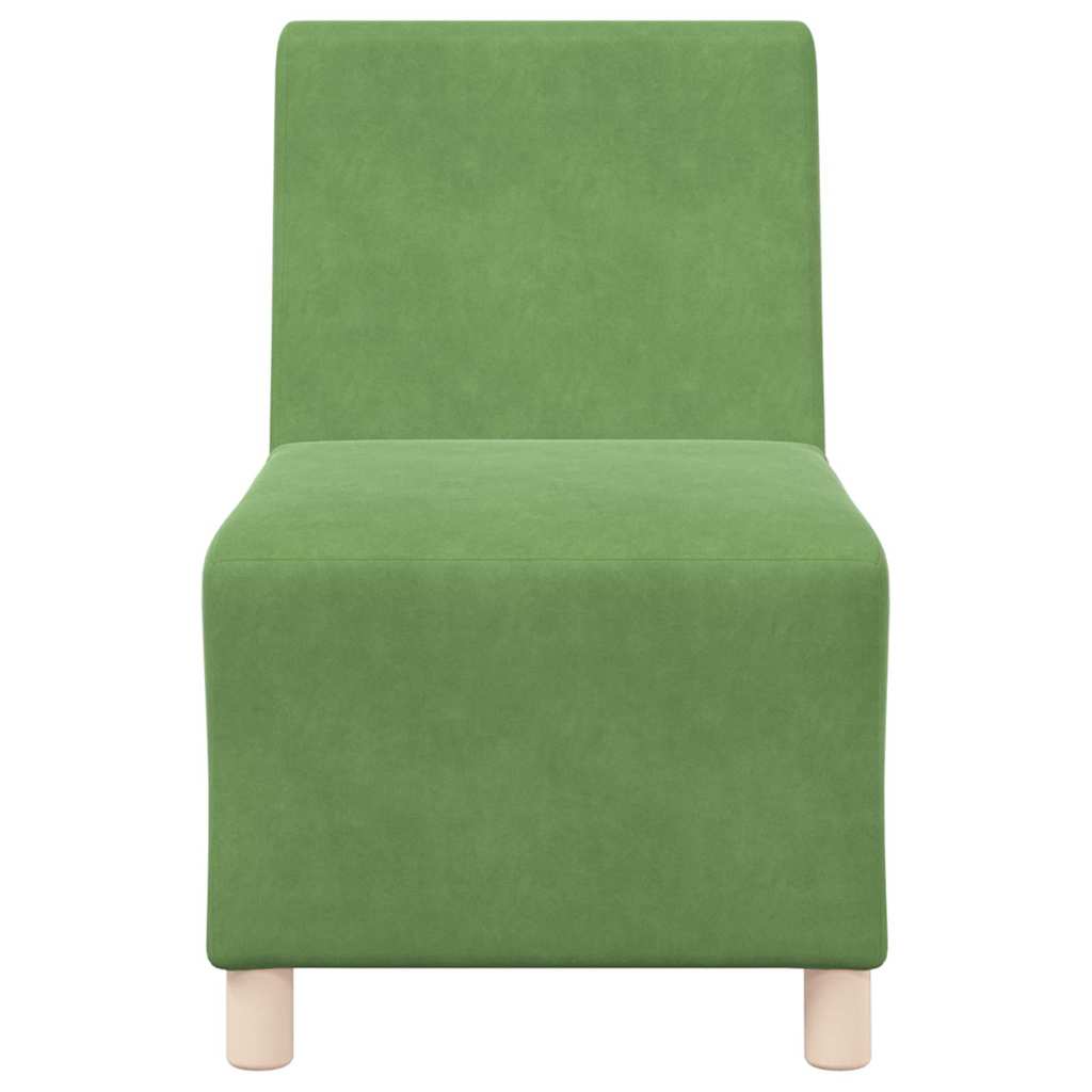 Modulares Armfreies Sofa 2 pcs Hellgrün 55 x 74 x 82 cm Samt