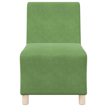 Modulares Armfreies Sofa 2 pcs Hellgrün 55 x 74 x 82 cm Samt