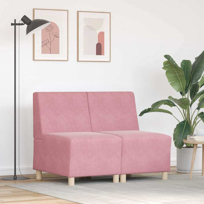 Modulares Armfreies Sofa 2 pcs Rosa 55 x 74 x 82 cm Samt
