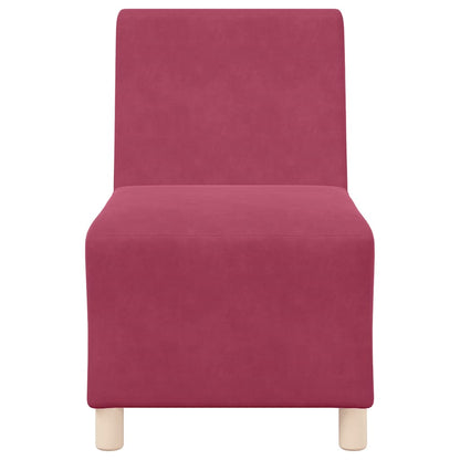 Modulares Armfreies Sofa 2 pcs Weinrot 55 x 74 x 82 cm Samt