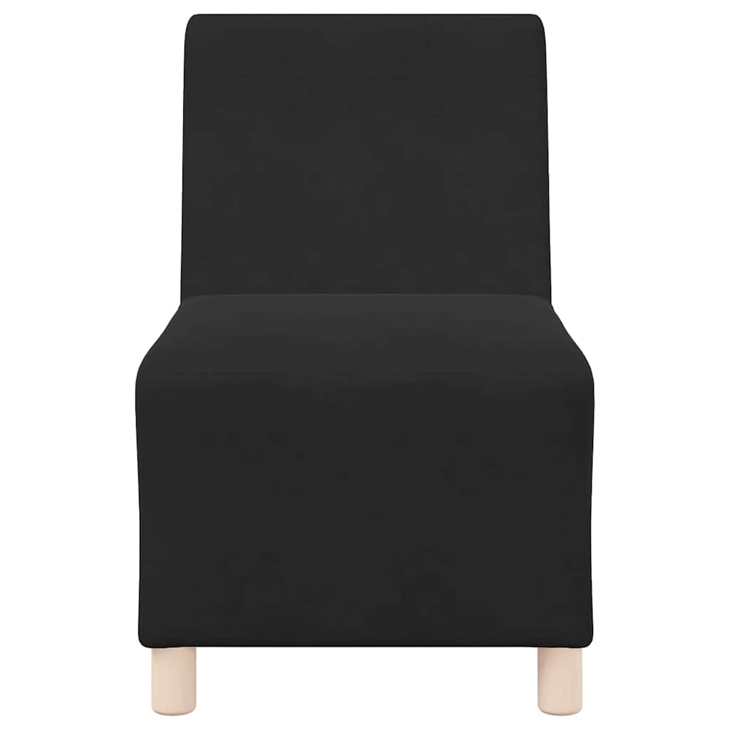 Modulares Armfreies Sofa 2 pcs Schwarz 55 x 74 x 82 cm Samt
