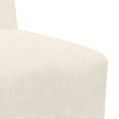 Modulares Armfreies Sofa 2 pcs Creme 55 x 74 x 82 cm Samt