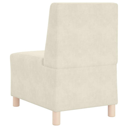 Modulares Armfreies Sofa 2 pcs Creme 55 x 74 x 82 cm Samt