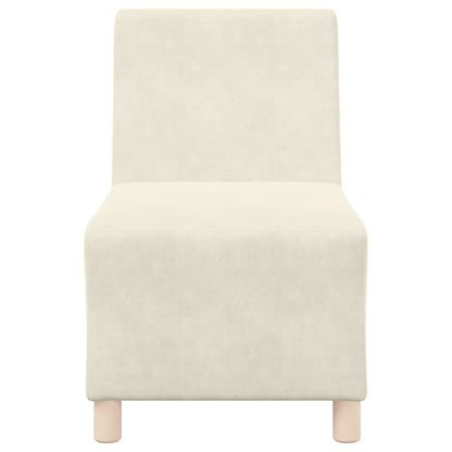Modulares Armfreies Sofa 2 pcs Creme 55 x 74 x 82 cm Samt