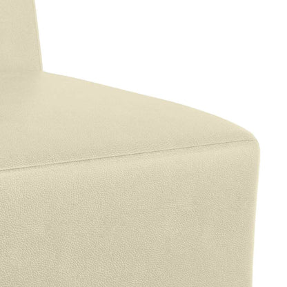 Modulares Armfreies Sofa 2 pcs Creme 55 x 74 x 82 cm Kunstleder