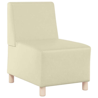 Modulares Armfreies Sofa 2 pcs Creme 55 x 74 x 82 cm Kunstleder