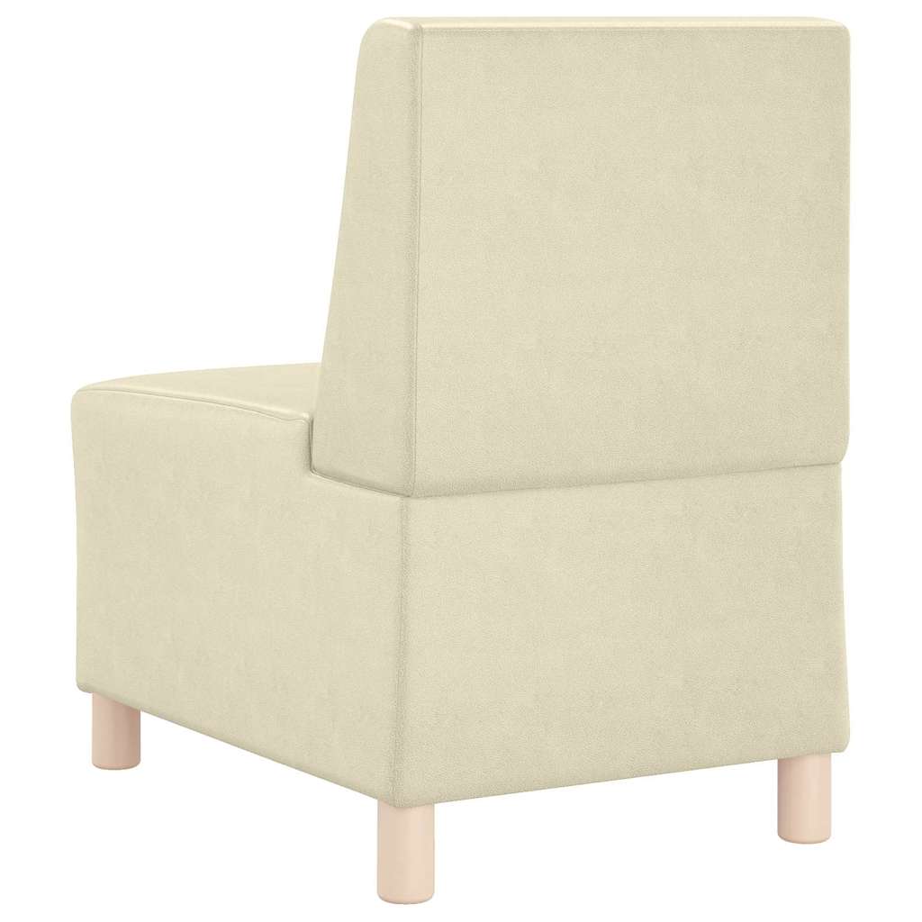 Modulares Armfreies Sofa 2 pcs Creme 55 x 74 x 82 cm Kunstleder