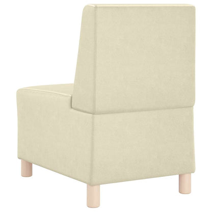 Modulares Armfreies Sofa 2 pcs Creme 55 x 74 x 82 cm Kunstleder