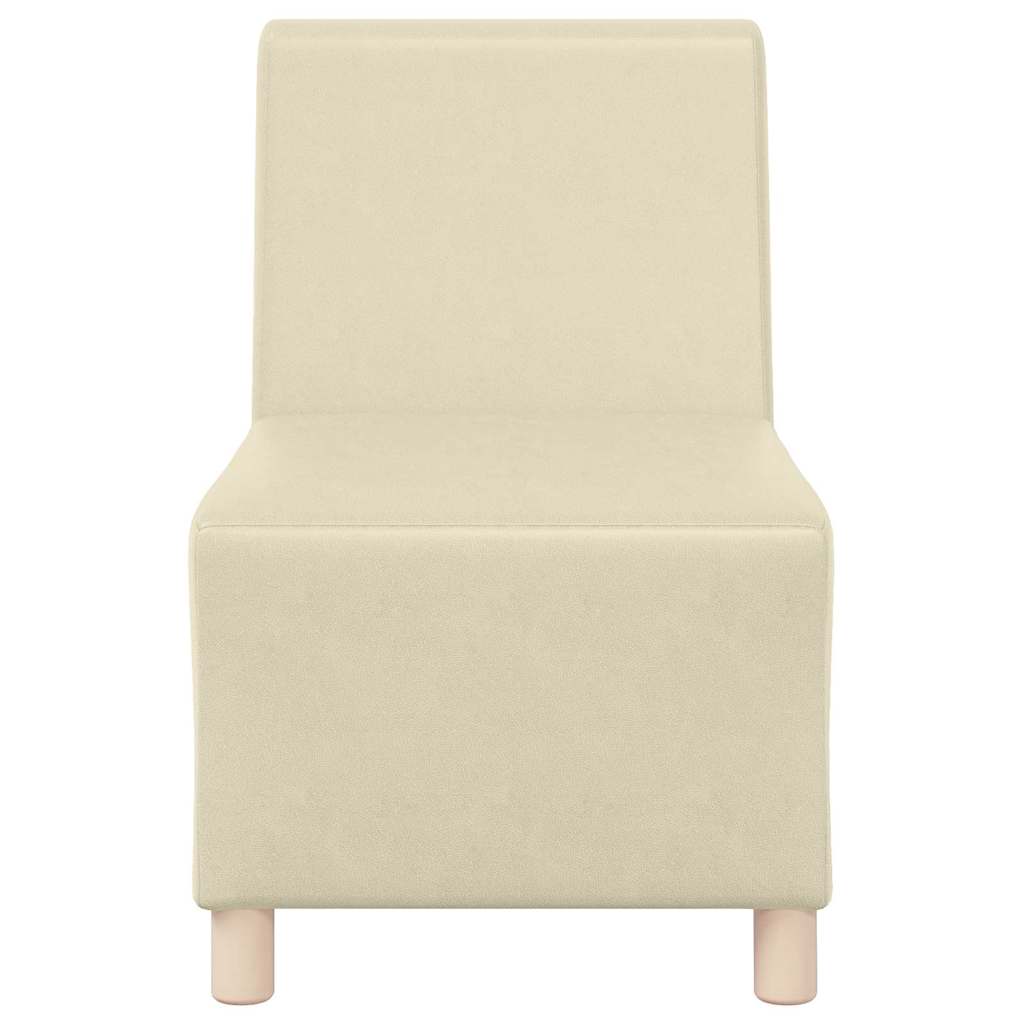 Modulares Armfreies Sofa 2 pcs Creme 55 x 74 x 82 cm Kunstleder