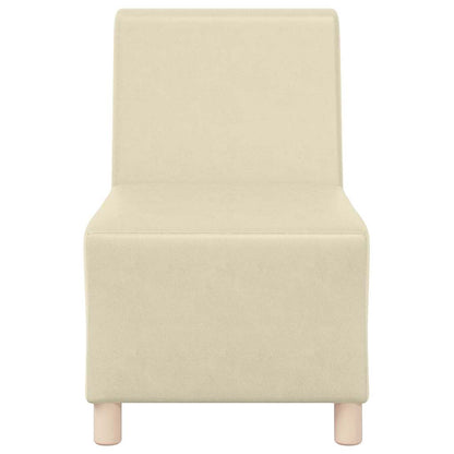 Modulares Armfreies Sofa 2 pcs Creme 55 x 74 x 82 cm Kunstleder