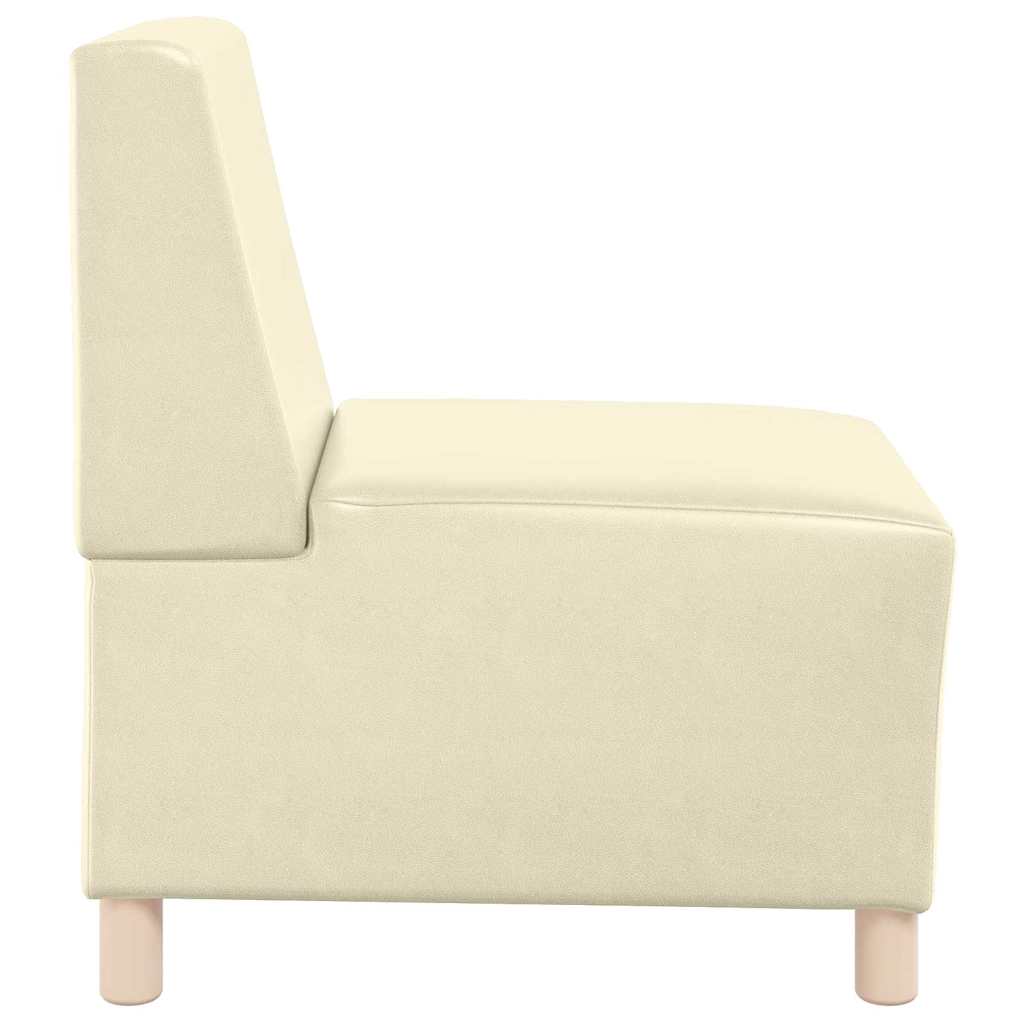 Modulares Armfreies Sofa 2 pcs Creme 55 x 74 x 82 cm Kunstleder