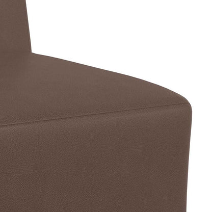 Modulares Armfreies Sofa 2 pcs Braun 55 x 74 x 82 cm Kunstleder