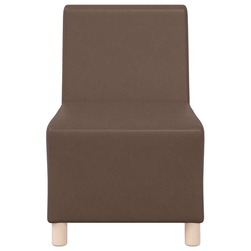 Modulares Armfreies Sofa 2 pcs Braun 55 x 74 x 82 cm Kunstleder