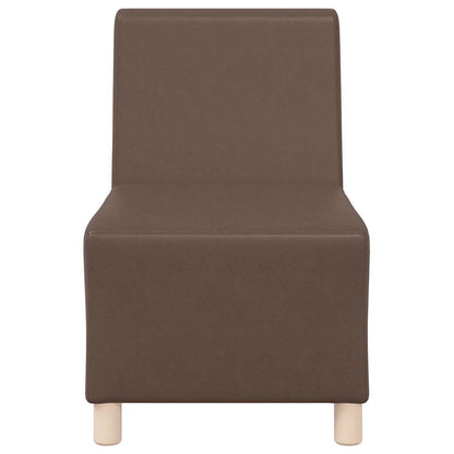 Modulares Armfreies Sofa 2 pcs Braun 55 x 74 x 82 cm Kunstleder