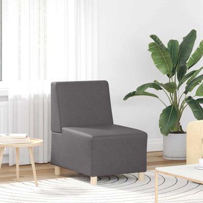 Modulares Armfreies Sofa 2 pcs Grau 55 x 74 x 82 cm Kunstleder