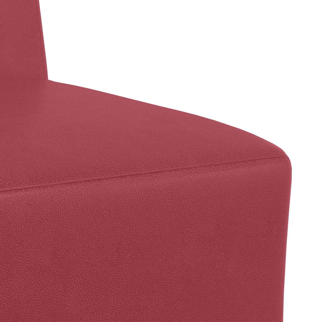 Modulares Armfreies Sofa 2 pcs Weinrot 55 x 74 x 82 cm