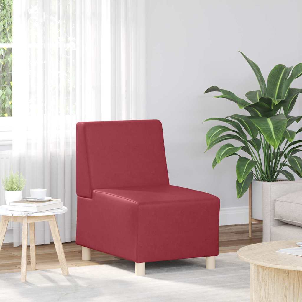 Modulares Armfreies Sofa 2 pcs Weinrot 55 x 74 x 82 cm