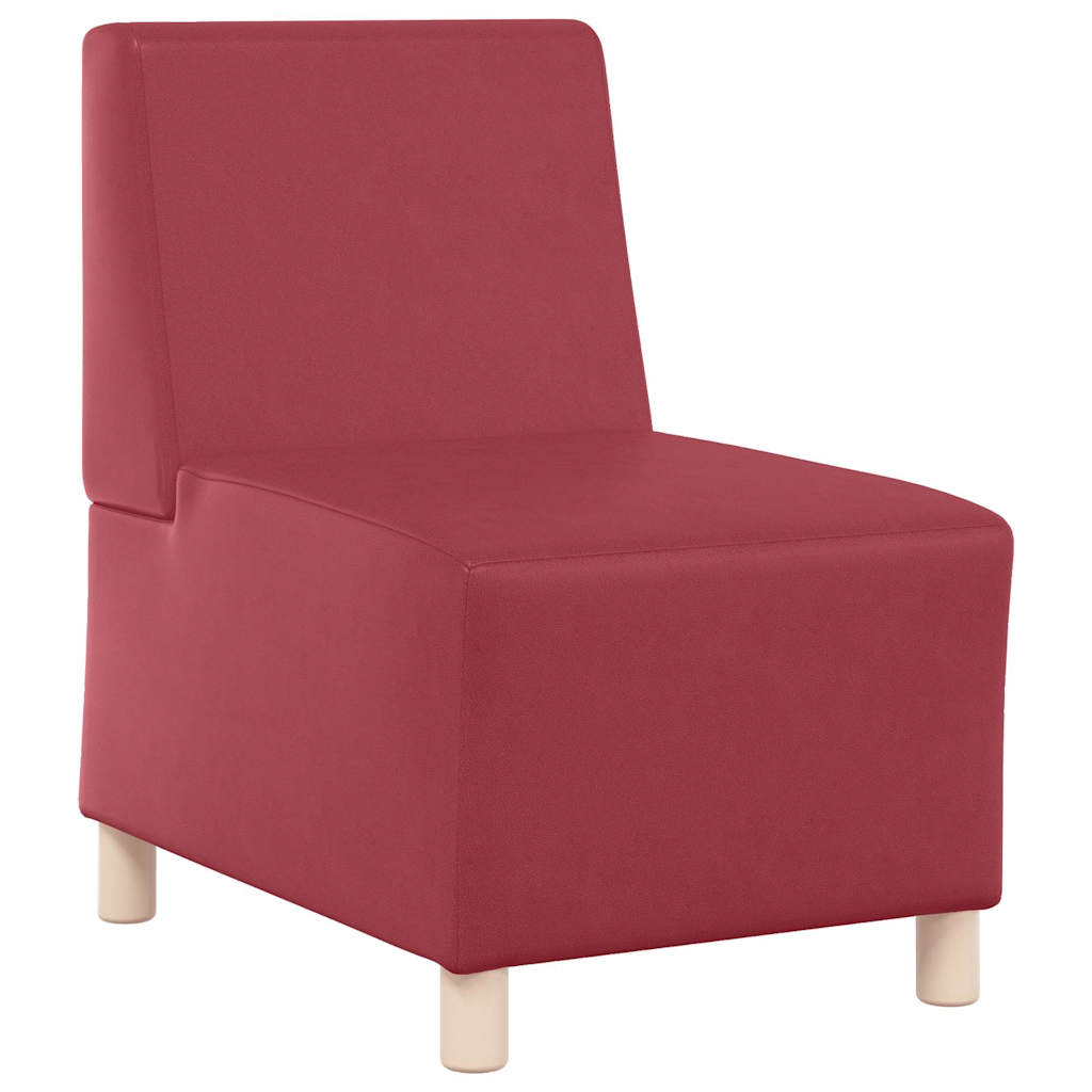 Modulares Armfreies Sofa 2 pcs Weinrot 55 x 74 x 82 cm