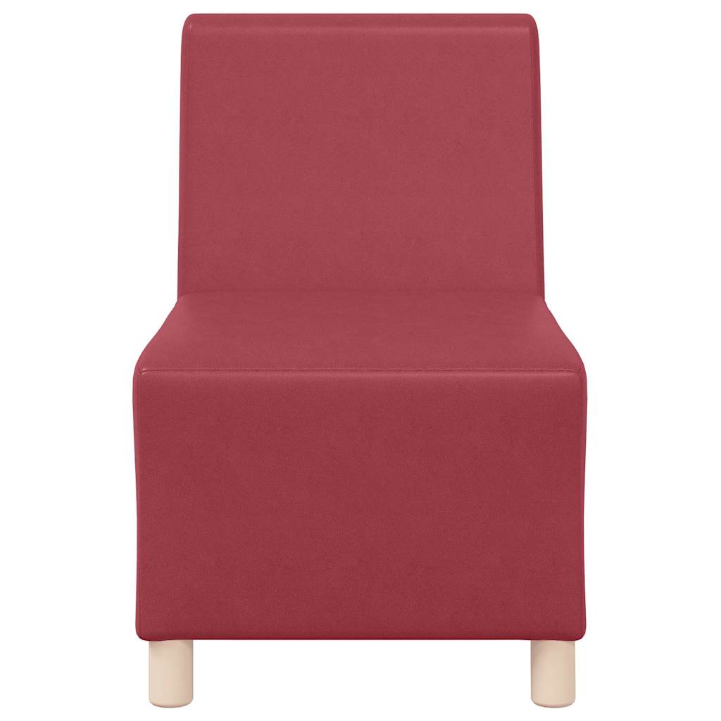 Modulares Armfreies Sofa 2 pcs Weinrot 55 x 74 x 82 cm
