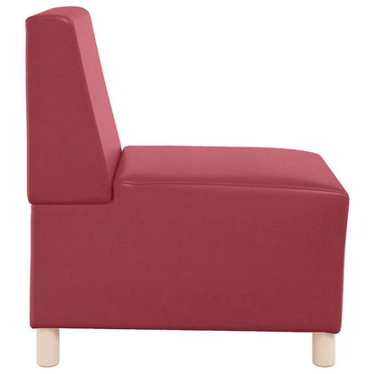 Modulares Armfreies Sofa 2 pcs Weinrot 55 x 74 x 82 cm