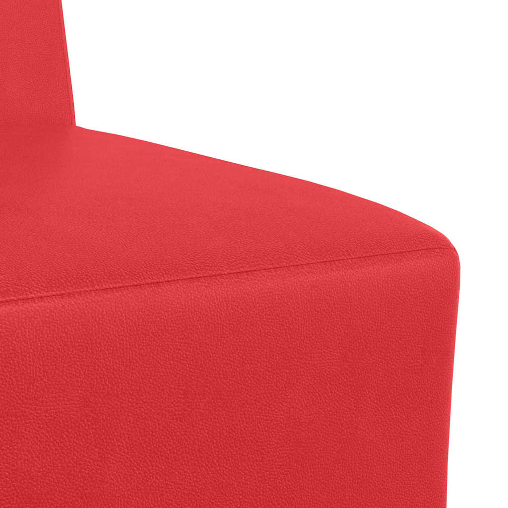 Modulares Armfreies Sofa 2 pcs Rot 55 x 74 x 82 cm Kunstleder