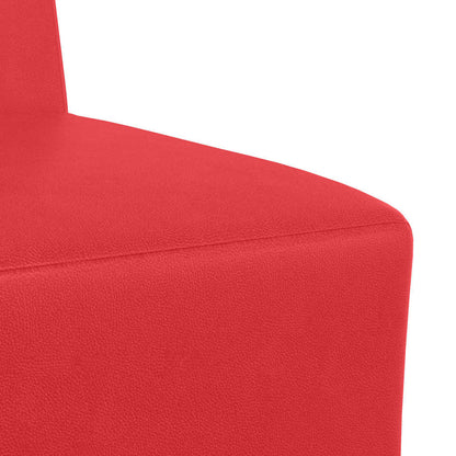 Modulares Armfreies Sofa 2 pcs Rot 55 x 74 x 82 cm Kunstleder