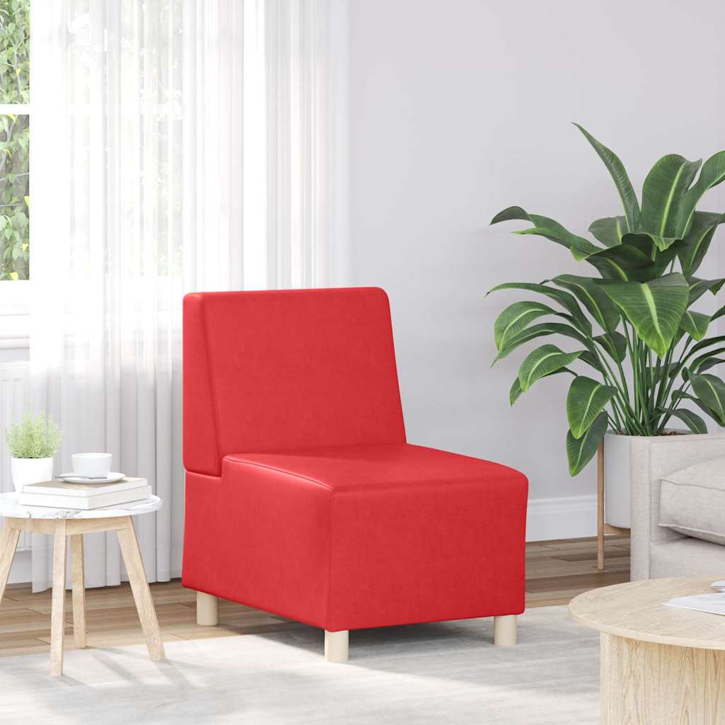 Modulares Armfreies Sofa 2 pcs Rot 55 x 74 x 82 cm Kunstleder
