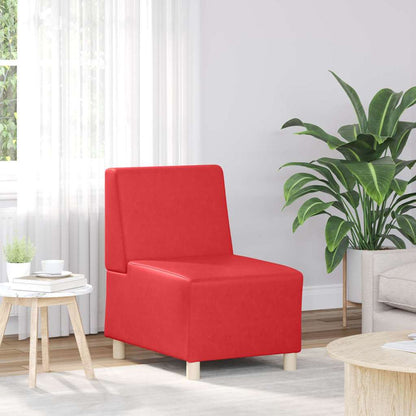 Modulares Armfreies Sofa 2 pcs Rot 55 x 74 x 82 cm Kunstleder