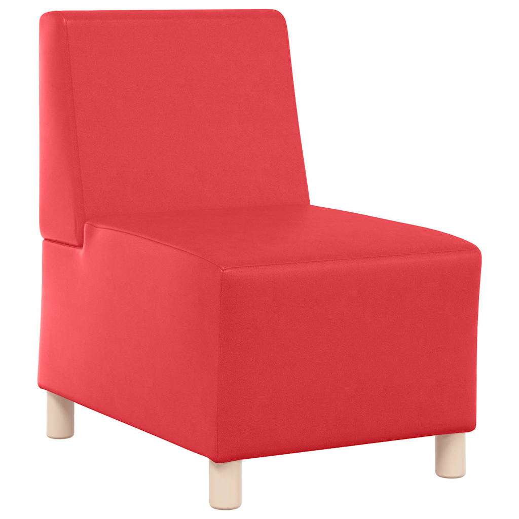Modulares Armfreies Sofa 2 pcs Rot 55 x 74 x 82 cm Kunstleder