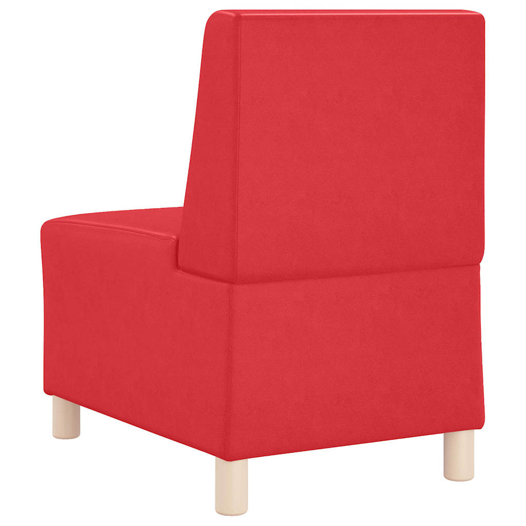 Modulares Armfreies Sofa 2 pcs Rot 55 x 74 x 82 cm Kunstleder