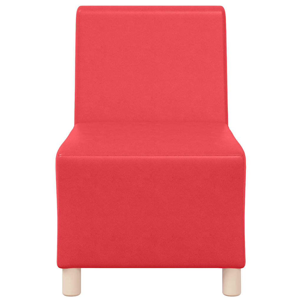 Modulares Armfreies Sofa 2 pcs Rot 55 x 74 x 82 cm Kunstleder