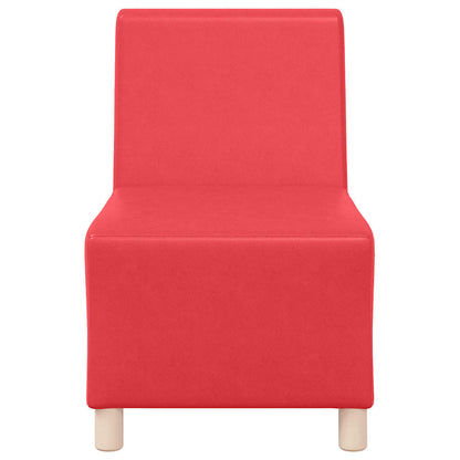 Modulares Armfreies Sofa 2 pcs Rot 55 x 74 x 82 cm Kunstleder