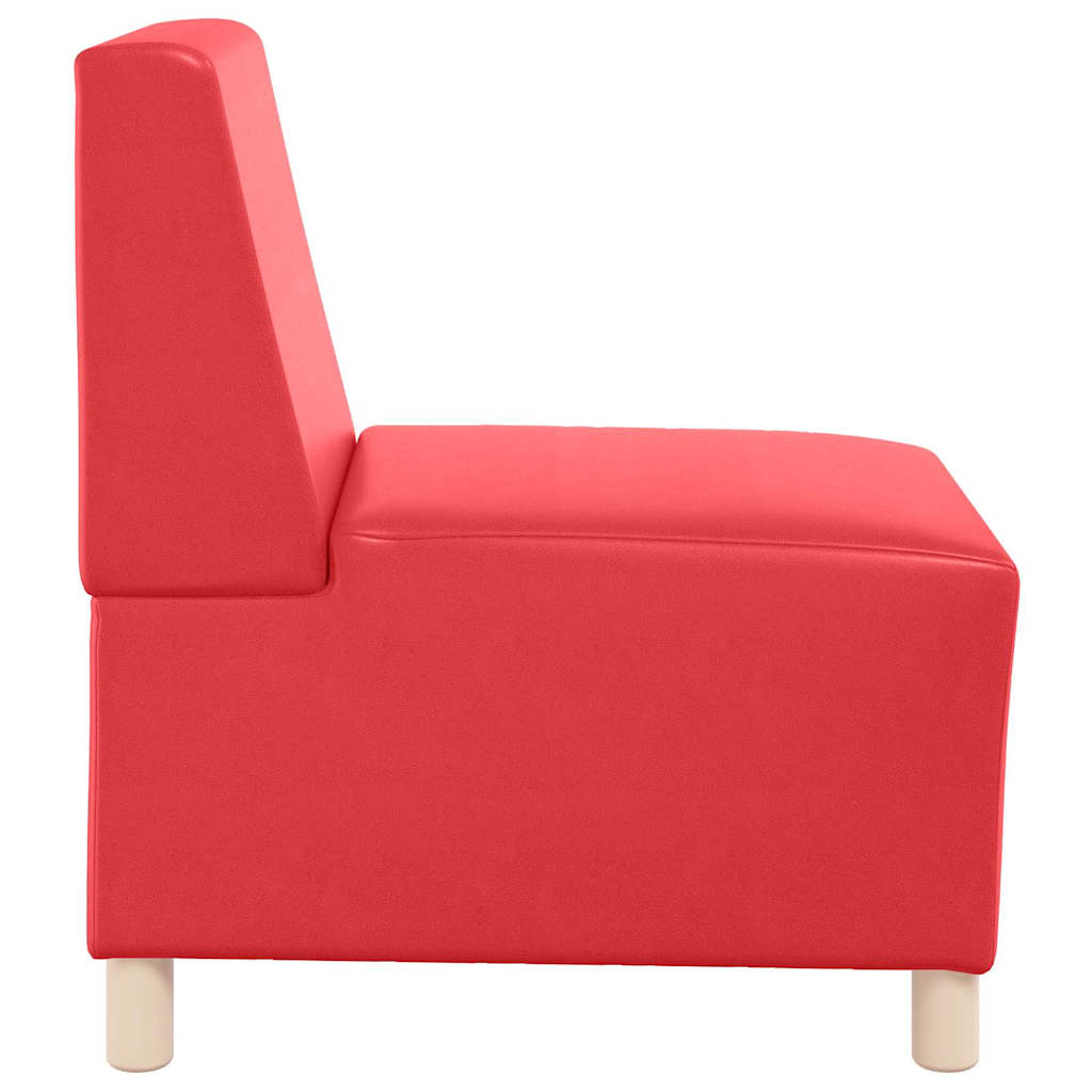 Modulares Armfreies Sofa 2 pcs Rot 55 x 74 x 82 cm Kunstleder