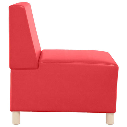 Modulares Armfreies Sofa 2 pcs Rot 55 x 74 x 82 cm Kunstleder