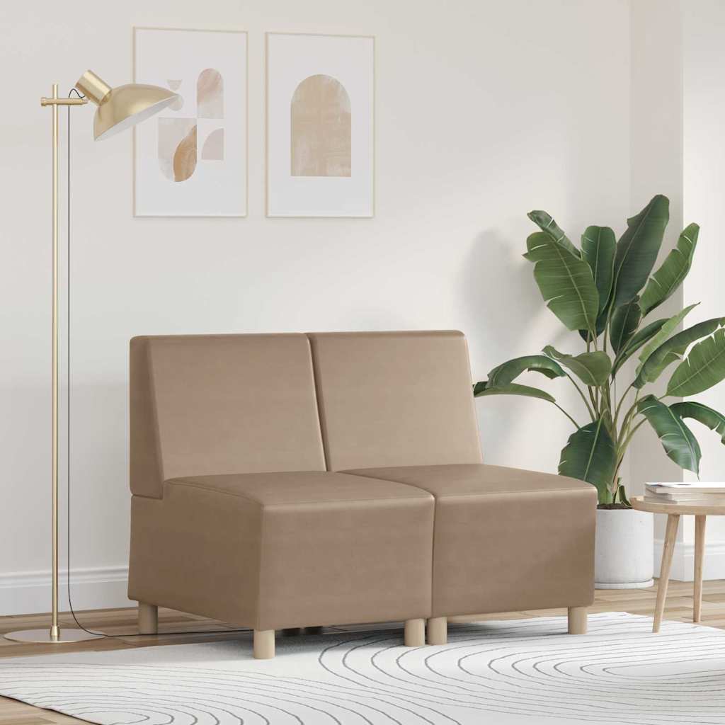 Modulares Armfreies Sofa 2 pcs Cappuccino 55 x 74 x 82 cm