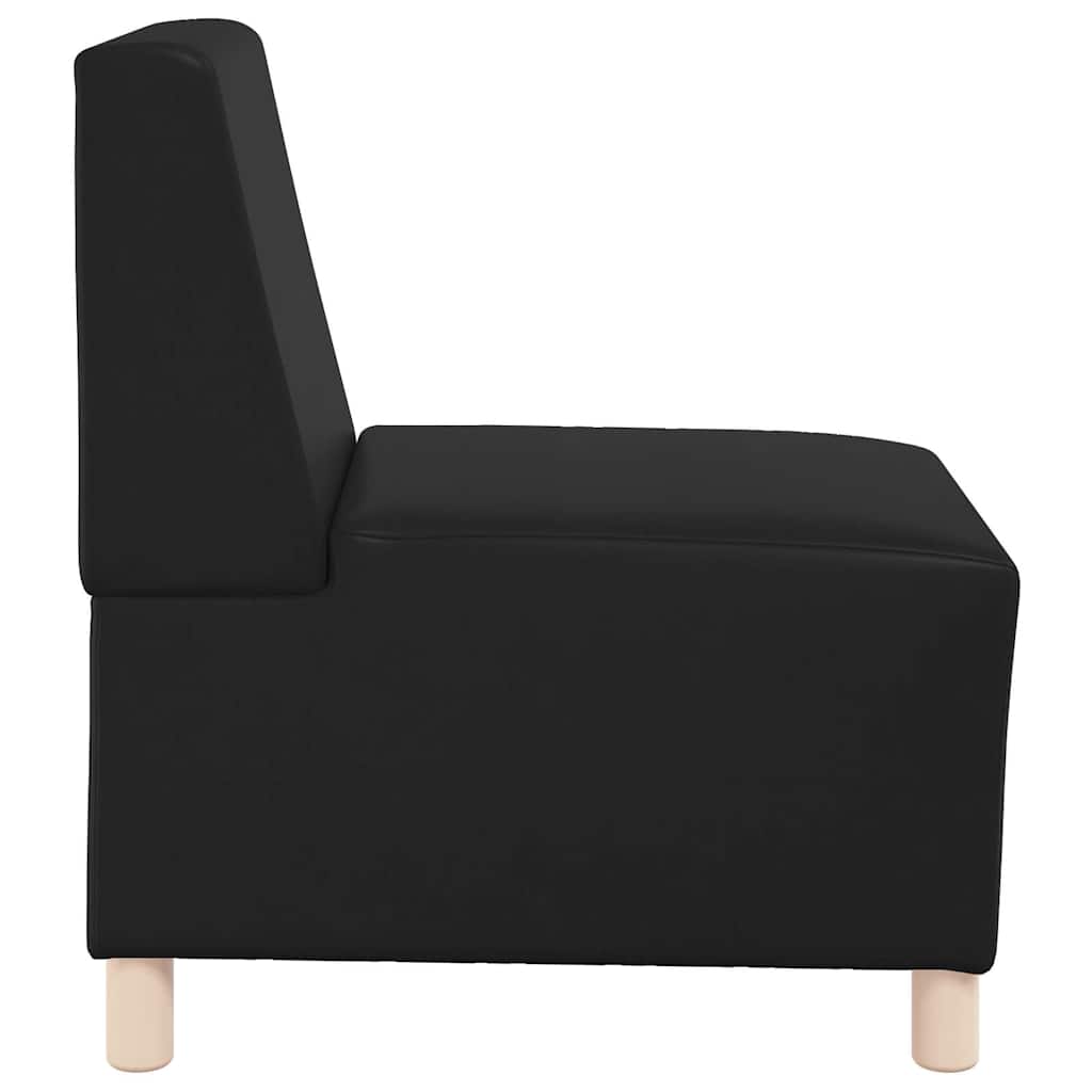 Modulares Armfreies Sofa 2 pcs Schwarz 55 x 74 x 82 cm
