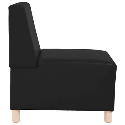 Modulares Armfreies Sofa 2 pcs Schwarz 55 x 74 x 82 cm