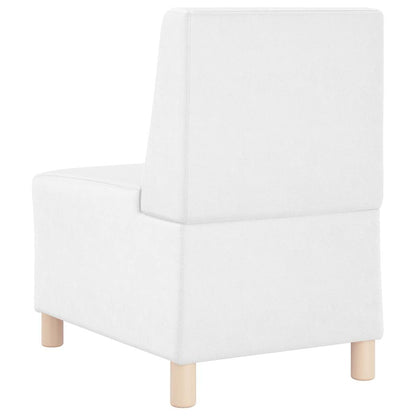 Modulares Armfreies Sofa 2 pcs Weiß 55 x 74 x 82 cm Kunstleder