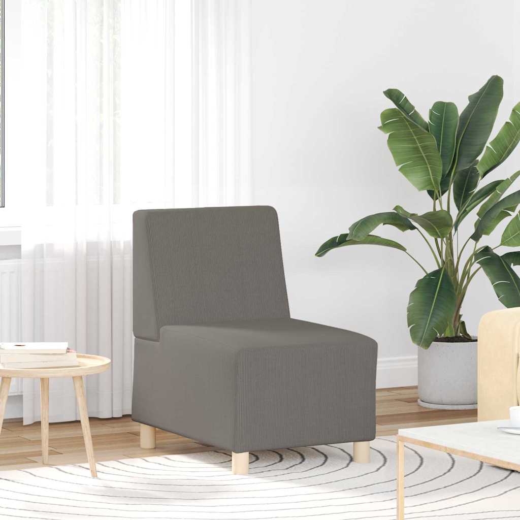 Modulares Armfreies Sofa 2 pcs Hellgrau 55 x 74 x 82 cm
