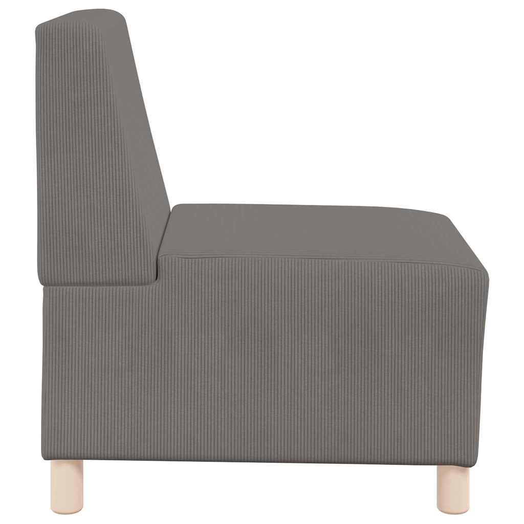 Modulares Armfreies Sofa 2 pcs Hellgrau 55 x 74 x 82 cm